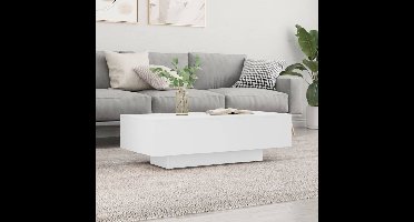 Salontafel 100x49,5x31 cm bewerkt hout wit