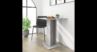 Bistrotafel 60x60x75 cm bewerkt hout grijs sonoma eikenkleurig