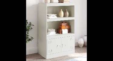 Dressoir 67x39x107 cm staal wit