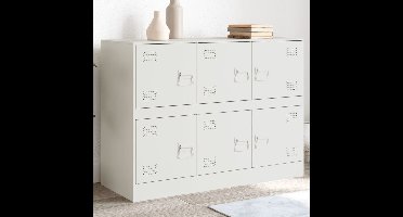 Dressoir 99x39x73 cm staal wit