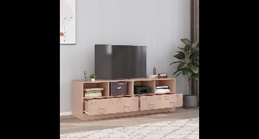 Tv-meubelen 2 st 67x39x44 cm staal roze