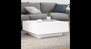 Salontafel 80x80x31 cm spaanplaat wit