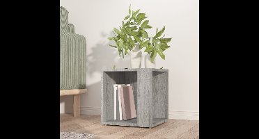 Bijzettafel 33x33x34,5 cm bewerkt hout grijs sonoma eikenkleur