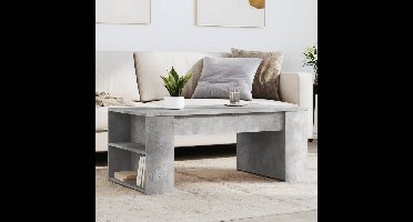 Salontafel 102x55x42 cm bewerkt hout betongrijs