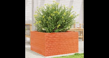 Plantenbak 80x80x45,5 cm massief grenenhout wasbruin