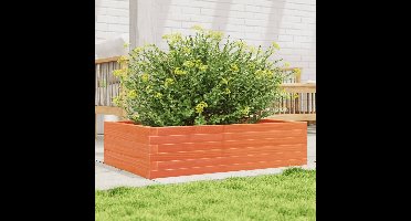 Plantenbak 90x60x23 cm massief grenenhout wasbruin