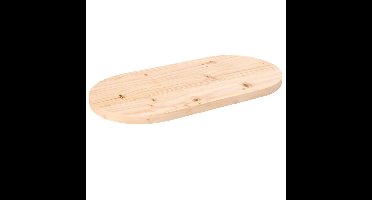 Tafelblad 60x30x2,5 cm massief grenenhout ovaal