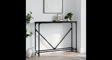 Wandtafel 102x22,5x75 cm bewerkt hout zwart