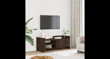 Tv-meubel 100x35x40 cm bewerkt hout bruin eikenkleur