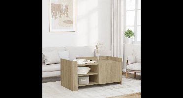 Salontafel 100x50x50 cm bewerkt hout sonoma eikenkleurig