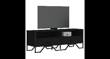 Tv-meubel 122x34x41 cm bewerkt hout zwart