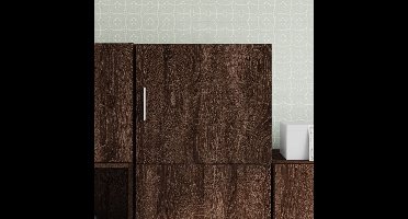 Wandkast 45x42,5x40 cm bewerkt hout bruin eikenkleurig