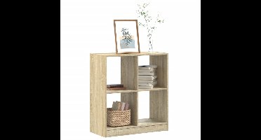 Boekenkast 68,5x32x75 cm bewerkt hout sonoma eikenkleurig