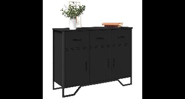 Dressoir 97x32,5x74,5 cm bewerkt hout zwart