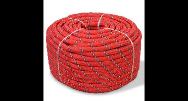 Boot touw 10 mm 50 m polypropyleen rood