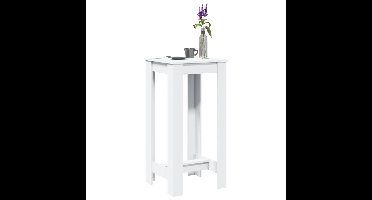 Bartafel 51x50x103,5 cm bewerkt hout wit