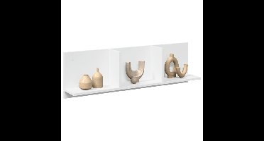 Wandkast 100x16,5x30 cm bewerkt hout wit