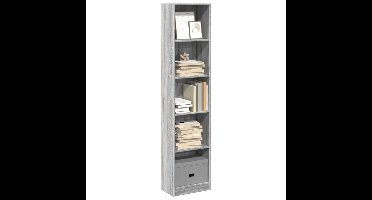 Boekenkast 40x24x176 cm bewerkt hout grijs sonoma eikenkleurig