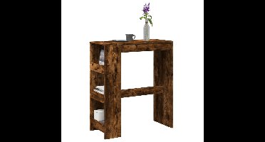 Bartafel met rekken 90x40x103,5 cm bewerkt hout gerookt eiken