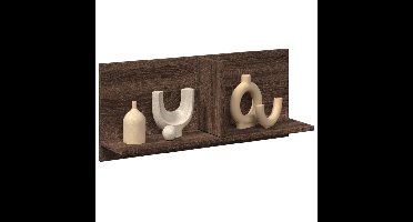 Wandkast 70x16,5x30 cm bewerkt hout bruin eikenkleur