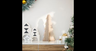 Kerstdecoratie kerstboom 49 cm massief grenenhout