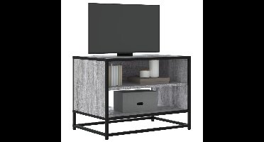 Tv-meubel 61x40x46 cm bewerkt hout metaal grijs sonoma eiken