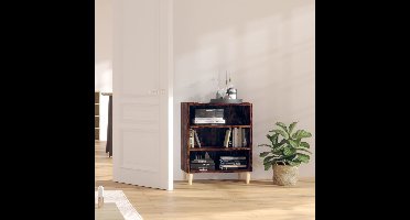 Dressoir 57x35x70 cm bewerkt hout gerookt eikenkleurig