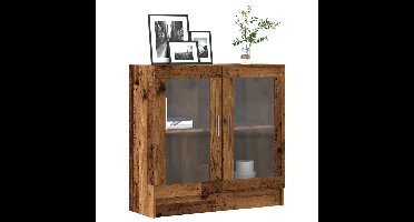 Boekenkast 82,5x30,5x80 cm bewerkt hout oud houtkleurig