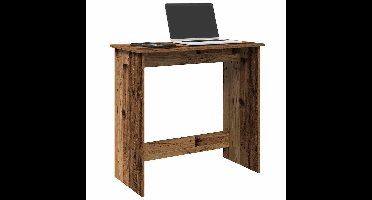 Bureau 80x40x75 cm bewerkt hout oud houtkleurig