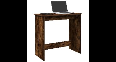Bureau 80x40x75 cm bewerkt hout gerookt eikenkleurig
