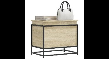 Opbergbox met deksel 60x40x51,5 cm bewerkt hout sonoma eiken