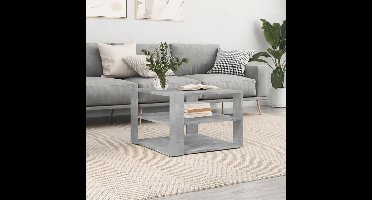 Salontafel 58x58x40 cm bewerkt hout betongrijs