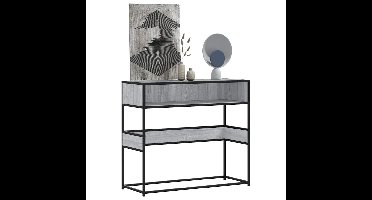 Wandtafel 90x35x80 cm bewerkt hout grijs sonoma eikenkleurig