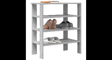 Schoenenrek 61x32x70 cm bewerkt hout grijs sonoma