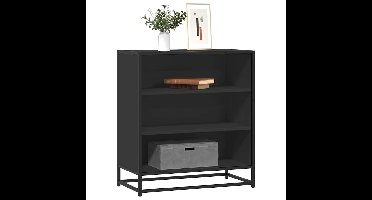 Dressoir 68x35x76 cm bewerkt hout en metaal zwart