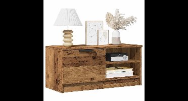 Tv-meubels 2 st 80x35x36,5 cm bewerkt hout oud houtkleurig