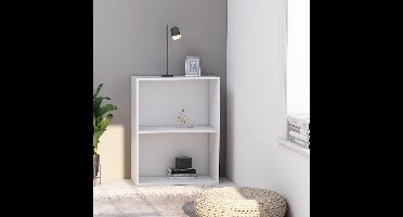 Boekenkast 60x30x76,5 cm bewerkt hout wit