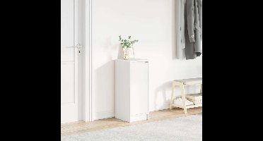 Schoenenkast 29,5x34x76 cm bewerkt hout wit