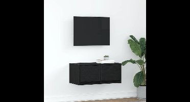 TV-meubel 60x31x25,5 cm spaanplaat zwart eikenkleurig