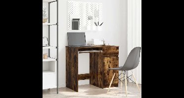 Bureau 86x49x76 cm spaanplaat gerookt eikenkleurig