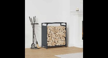 Brandhoutrek 60x28x65 cm koudgewalst staal antracietkleurig