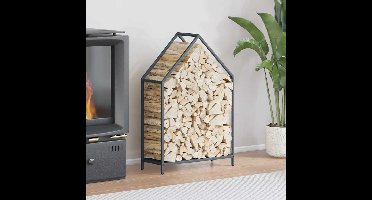 Brandhoutrek 60x25x90 cm koudgewalst staal antracietkleurig