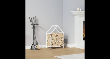 Brandhoutrek 40x25x60 cm koudgewalst staal wit