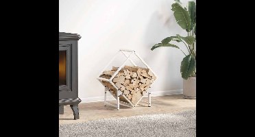 Brandhoutrek 50x25x50 cm koudgewalst staal wit