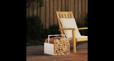 Brandhoutrek 40x40x40 cm koudgewalst staal wit