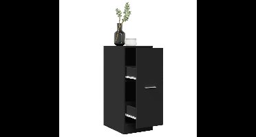 Apothekerskast 30x41x77,5 cm bewerkt hout zwart