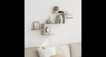 Wandschap 104x15x49 cm bewerkt hout sonoma eikenkleurig