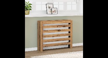 Radiatorombouw 104x20x82 cm bewerkt hout artisanaal eikenkleur