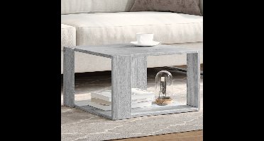 Salontafel 51,5x51,5x30 cm bewerkt hout grijs sonoma eikenkleur