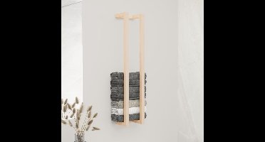 Handdoekenrek 23x18x110 cm massief grenenhout